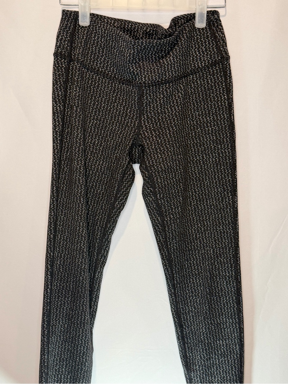 Athleta Black & White Textured High-Rise Leggings